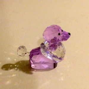 Swarovski Crystal Purple Poodle